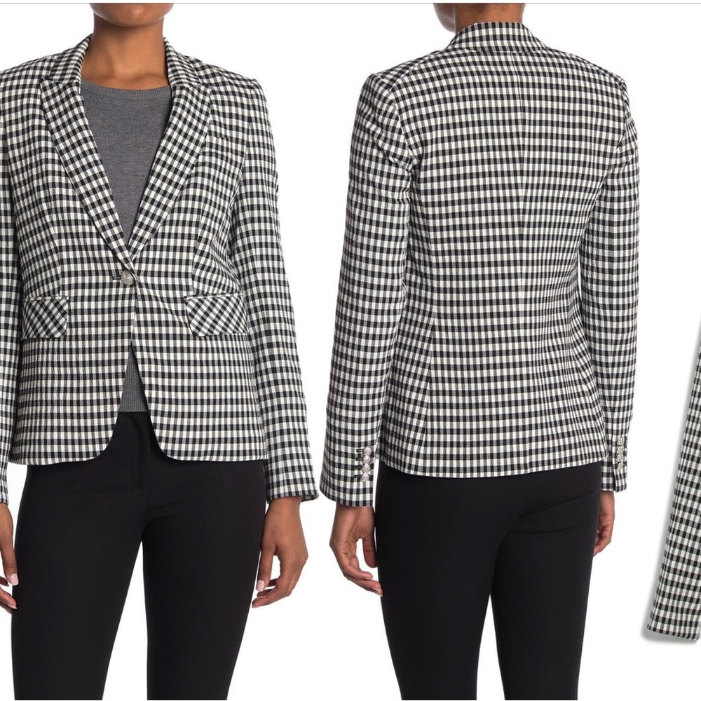 Veronica Beard Checkered Dickey Jacket